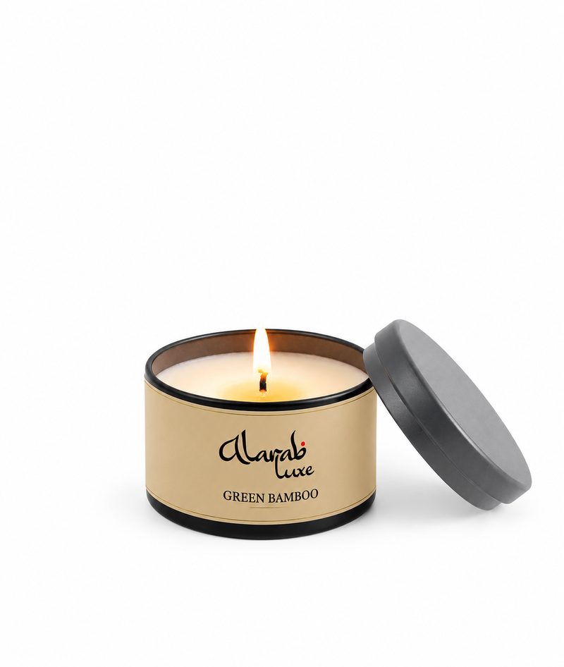 Green Bamboo scented tin candle