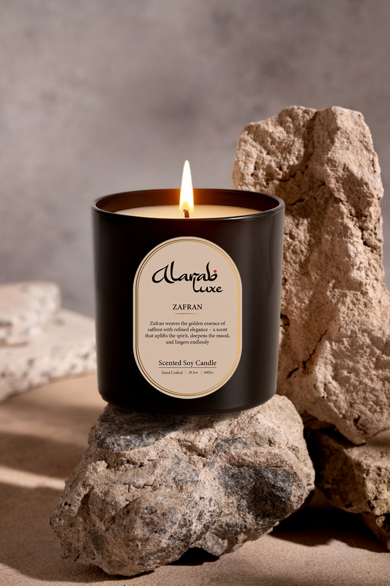 Zafran Woods Elixir Luxury Saffron Soy Wax Candle – Dubai UAE