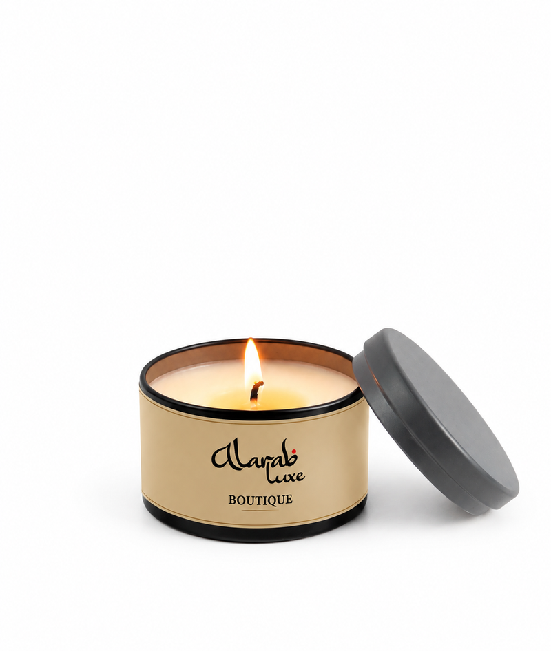 Boutique rose and cranberry scented tin candle
