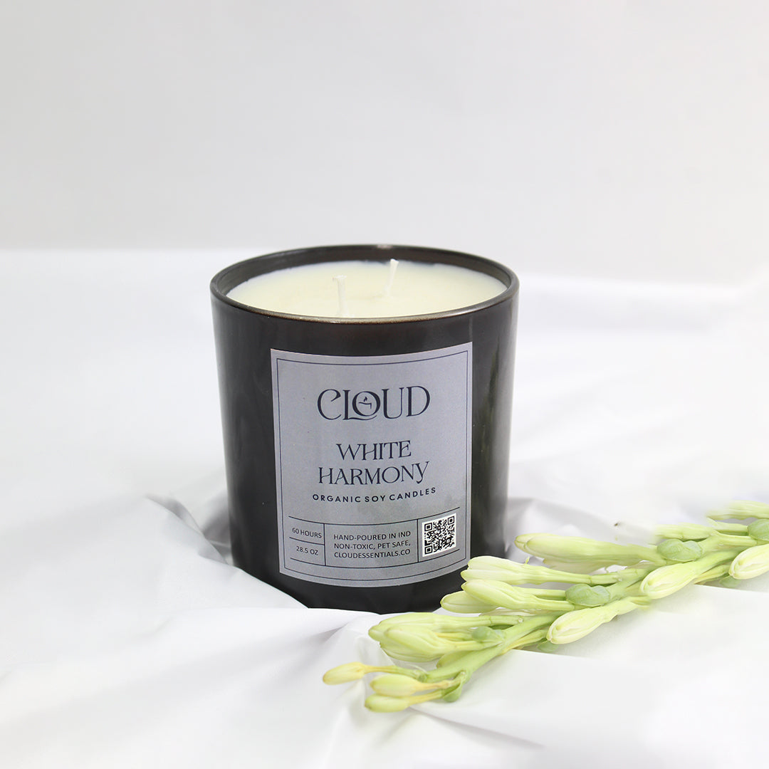 White Harmony Big Jar Candle
