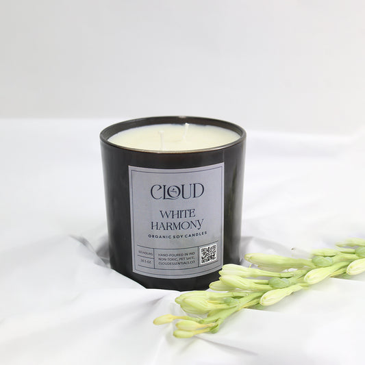 White Harmony Big Jar Candle