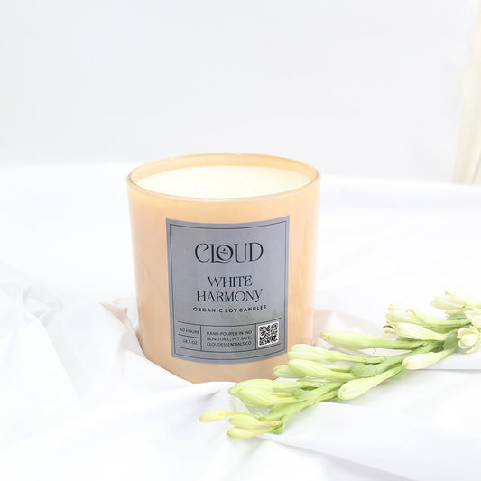 White Harmony Big Jar Candle