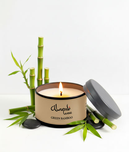 TIN CANDLE - GREEN BAMBOO