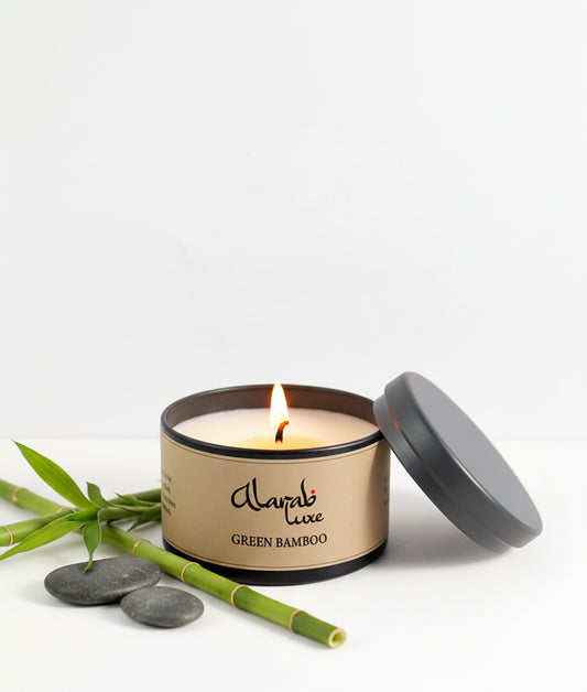 TIN CANDLE - GREEN BAMBOO