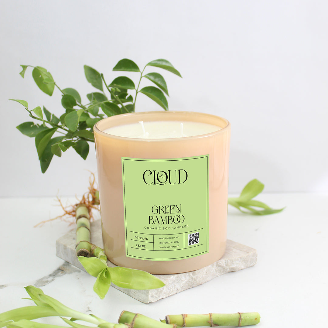 Green Bamboo Big Jar Candle