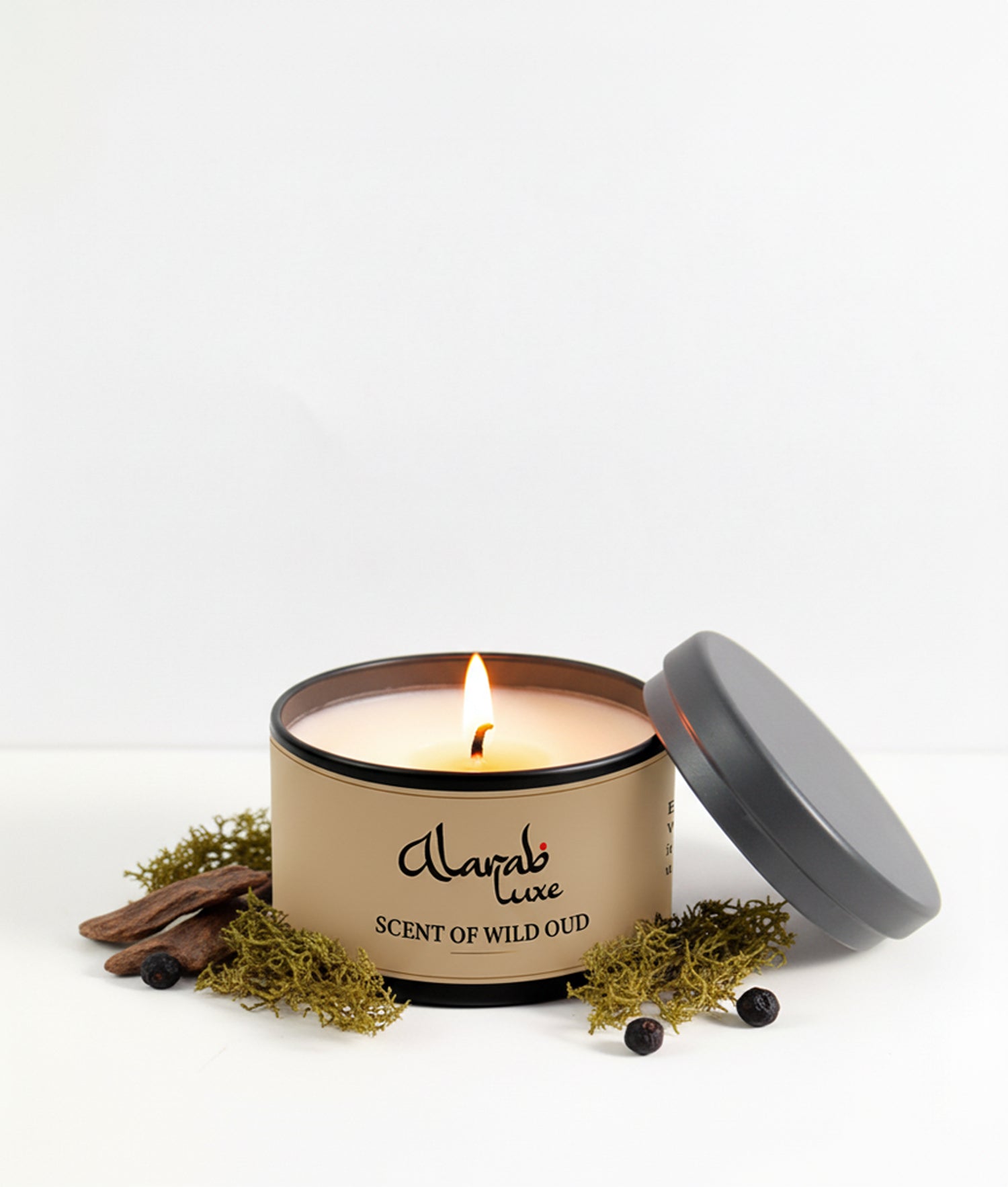 TIN CANDLE - SCENTS OF WILD OUD – alarabluxe